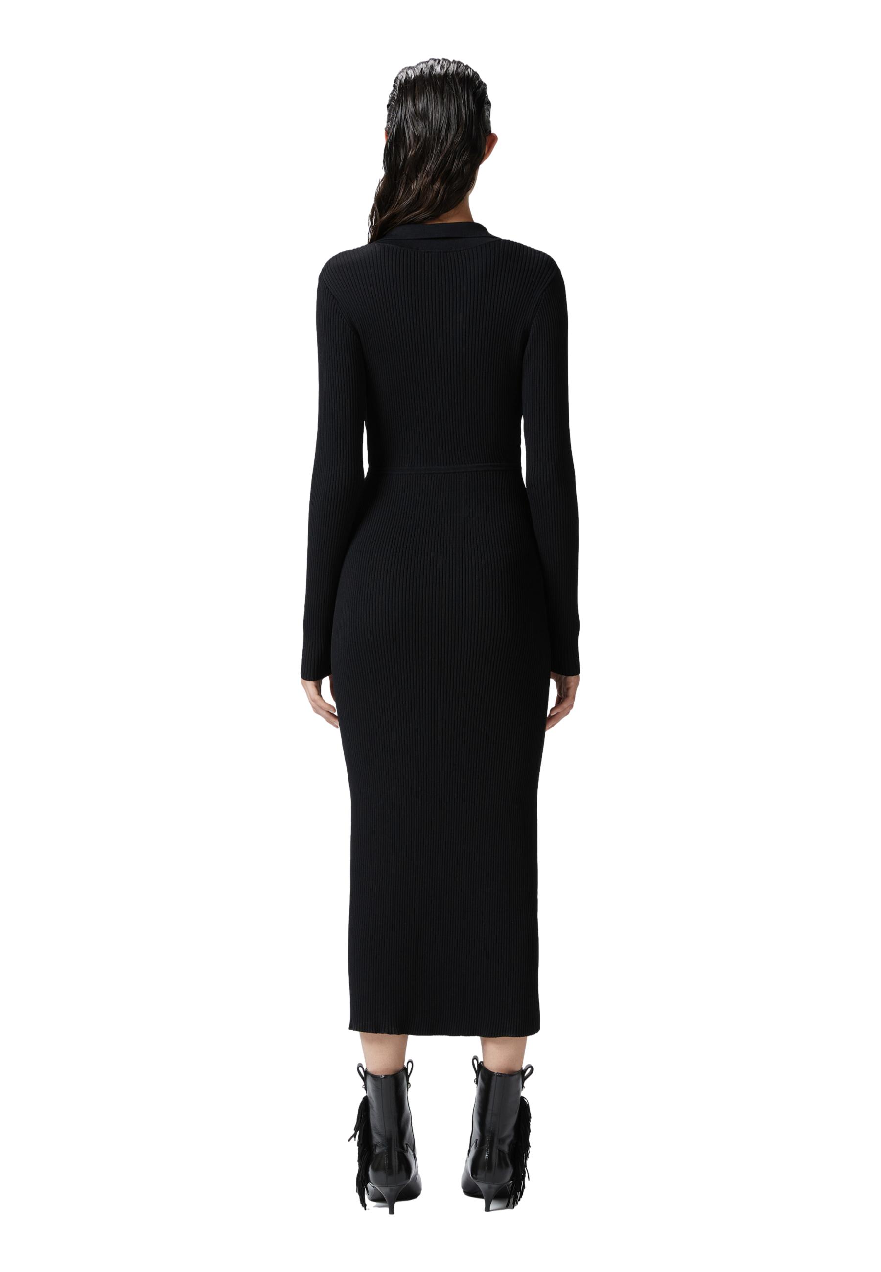 fitted lace wedding dress Ribbed Knit Midi Dress with Buttons
