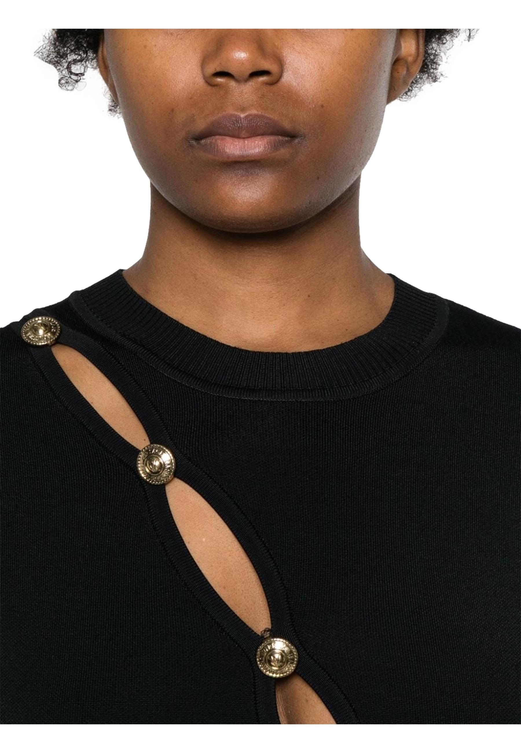 Versace Jeans Couture Black Slim Fit Knit Dress - VERSACE JEANS COUTURE -  Finizio Collezioni
