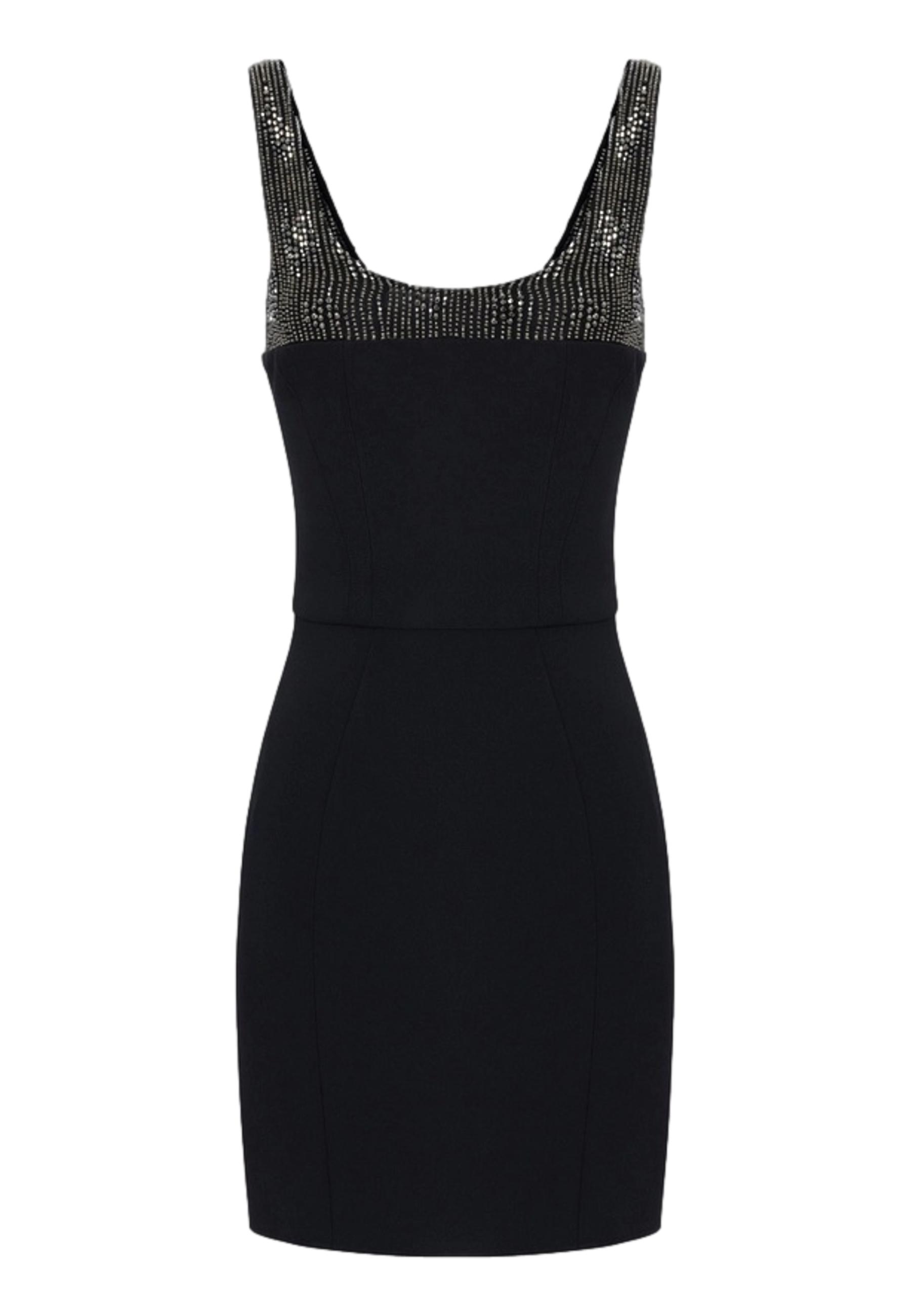 Crepe mini dress with embroidered bodice - ELISABETTA FRANCHI - Finizio  Collezioni