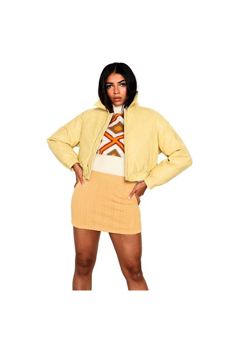 Chiodo in ecopelle giallo Uk Glamorous GLAMOROUS | Giubbotti | CK6230MILK