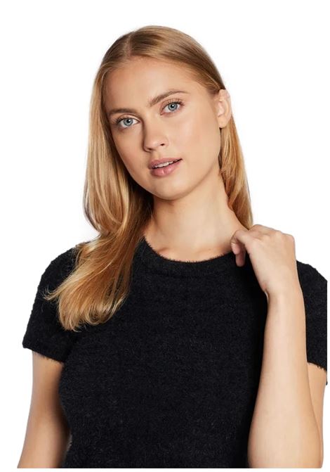 Glamorous Black Short Sleeve Knitted Top. GLAMOROUS | sweaters | TM0219ABLACK