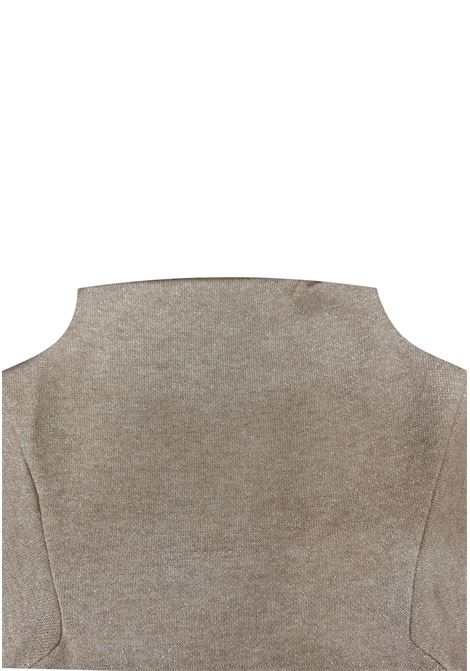 Maglia mezzo collo lurex ISTINTI | Maglie | 31662BEIGE