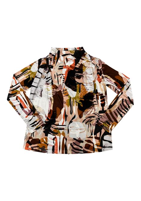Maglia jersey mezzocollo fantasia astratta ISTINTI | Maglie | 31670BRUCIATO