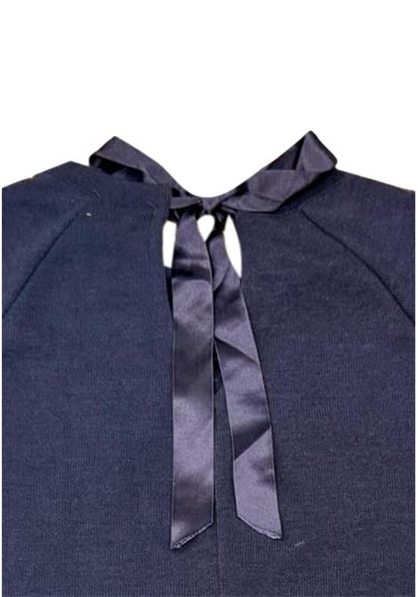 Maglia girocollo con micro paillettes ISTINTI | Maglie | 31723BLU