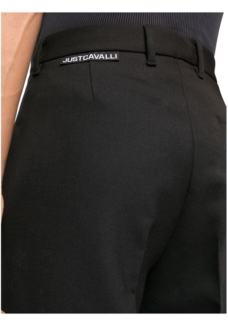 Pantaloni Just Cavalli Neri Vita Media Dritti - Taglia IT40/US6/S Nuovi Con Etichette