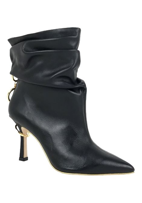 GOLD & ROUGE TRONCHETTI TACCO ALTO CANIS IN PELLE NERA GOLD&ROUGE | Scarpe | CANISBLACK