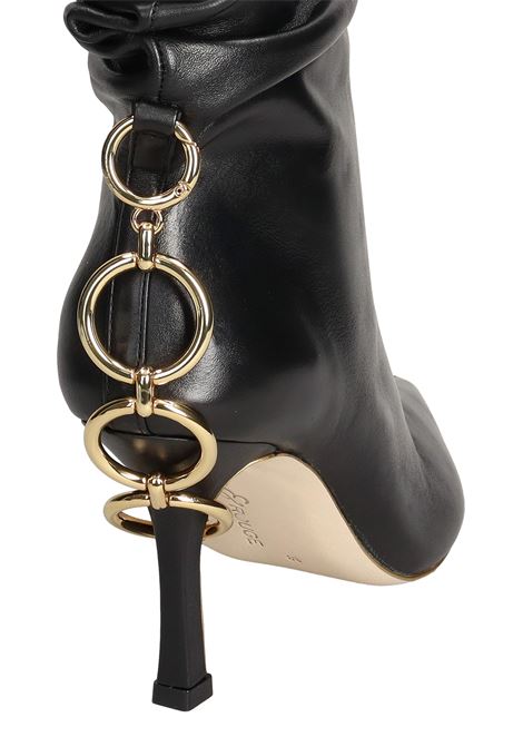 GOLD & ROUGE TRONCHETTI TACCO ALTO CANIS IN PELLE NERA GOLD&ROUGE | Scarpe | CANISBLACK