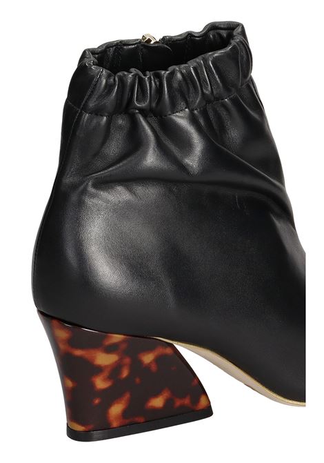 GOLD & ROUGE TRONCHETTI TACCO ALTO CASTORI IN PELLE NERA GOLD&ROUGE | Scarpe | CASTORIBLACK