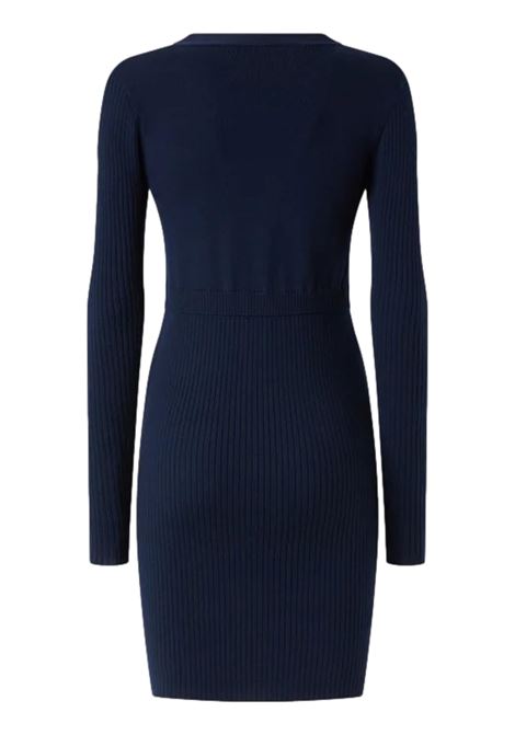 Ribbed knit long dress with gold buttons - PINKO - Finizio Collezioni