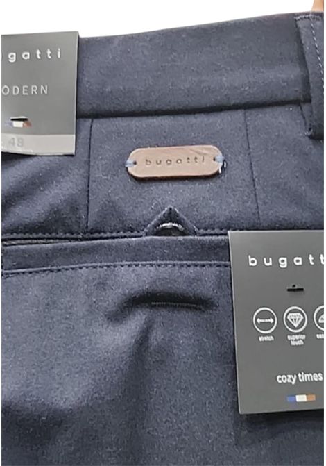 Bugatti Pantaloni Uomo In Cotone Ed Elastan - Chiusura Con Bottone E Zip