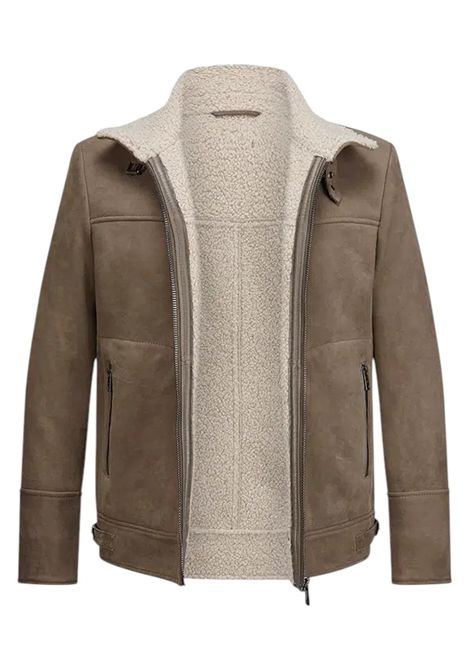 MSCamin jacket, woven fur in goat suede MILESTONE | jackets | CAMINO73