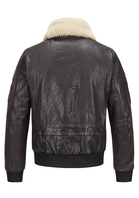 Leather Aviator Jacket with Removable Collar ? Milestone MILESTONE | jackets | MATTI99