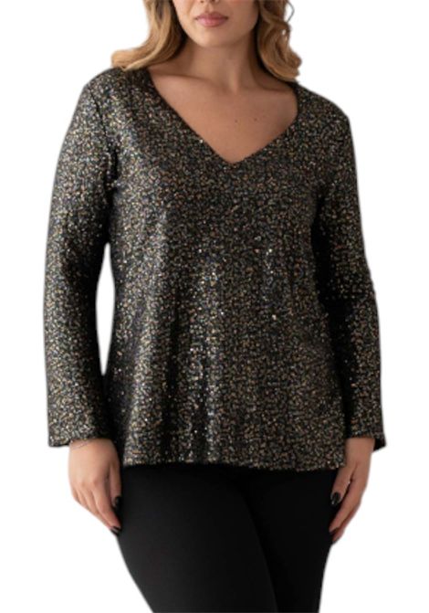 Blouse with micro sequins OLTRETEMPO | sweaters | OT51035/01745