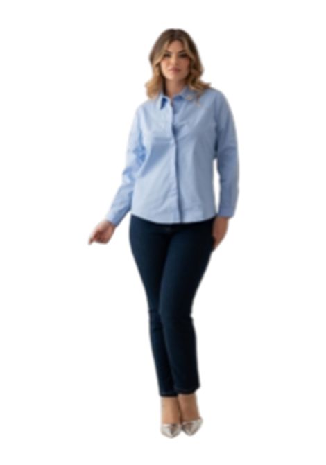 CAMICIA CON GIOIELLO SULLE PUNTE DEL COLLETTO OLTRETEMPO | Camicie | OT5946/04051