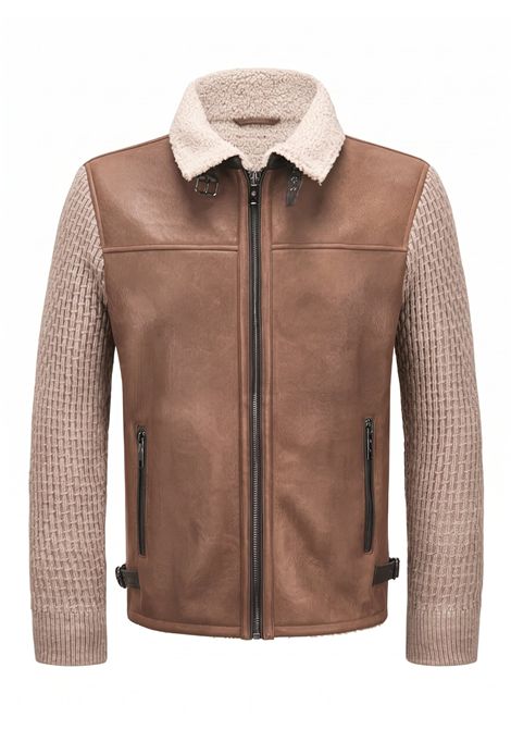 Giacca ibrida MSMiro, in misto nappa di capra e lana MILESTONE | MIROBEIGE