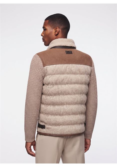 Giacca ibrida MSMiro, in misto nappa di capra e lana MILESTONE | MIROBEIGE