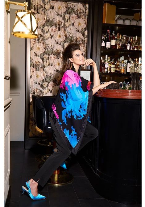 Coordinato 3 Pezzi con Casacca in Chiffon Multicolor BAGATELLE | Abiti | OQUARQA123693