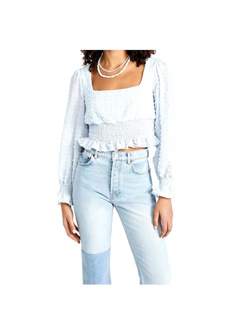 top texturizzato celeste polvere GLAMOROUS | Top | CK6007TEXTURED