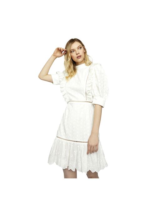 White Broderie Tie Back Mini Dress GLAMOROUS | dress | GC0370WHITE