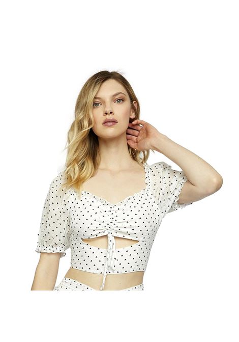 White Heart Gingham Crop Top GLAMOROUS | Top | GC0373WHITE