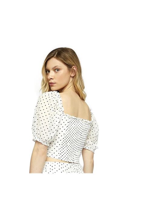 White Heart Gingham Crop Top GLAMOROUS | Top | GC0373WHITE