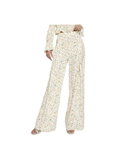 Pantalone floreale bianco arancio GLAMOROUS | Pantaloni | KA6803ORANGE