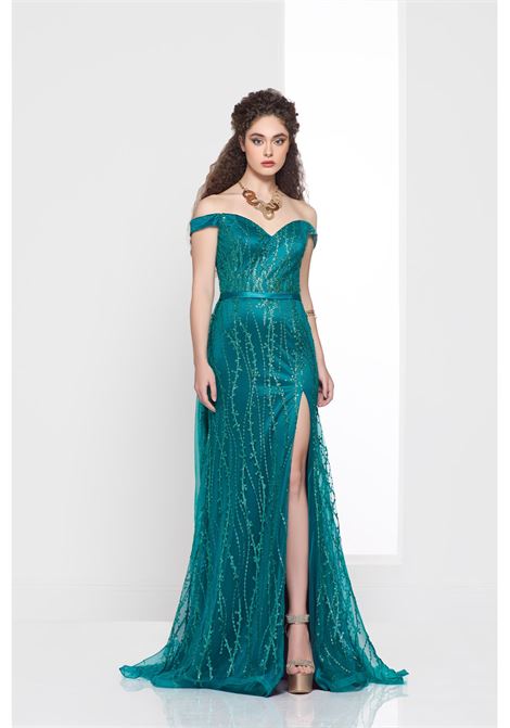 Abito completamente lavora e rivestito di punti luce Impero Coutre IMPERO | Abiti | ZH68331CAMP