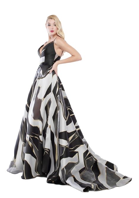 Long dress in bright fabric MUSANI | dress | HH220027100832