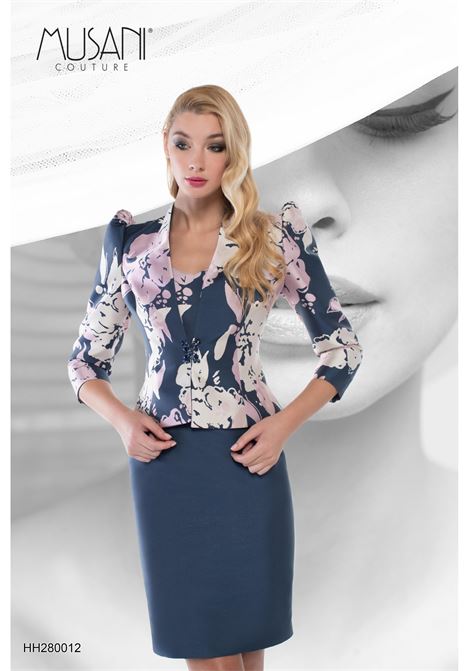 Abito corto con giacca acontrasto fantasia Musani MUSANI | Abiti | HH2800123705