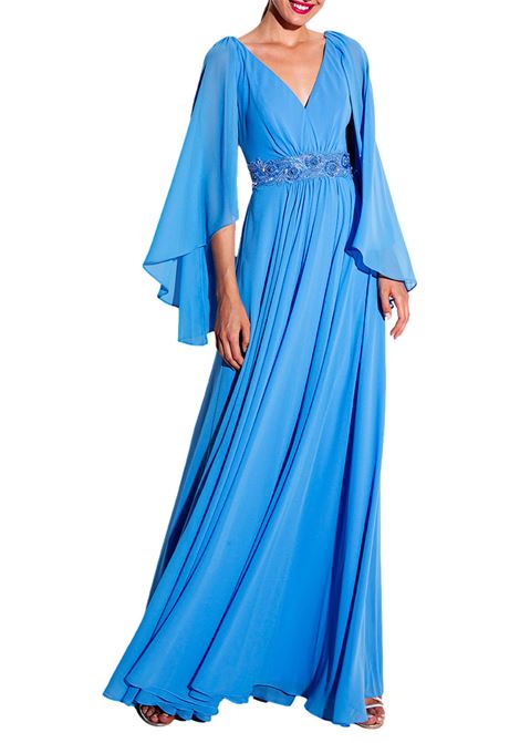 Abito morbido in chiffon ALLURE | Abiti | A4130AZZURRO