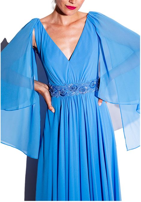 Abito morbido in chiffon ALLURE | Abiti | A4130AZZURRO