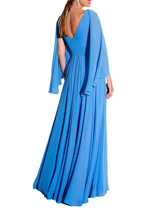 Abito morbido in chiffon ALLURE | Abiti | A4130AZZURRO
