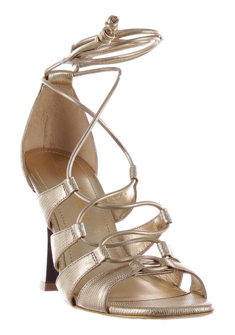 GOLD & ROUGE AMETHYST LEATHER SANDALS GOLD&ROUGE | shoes | VILUGOLD