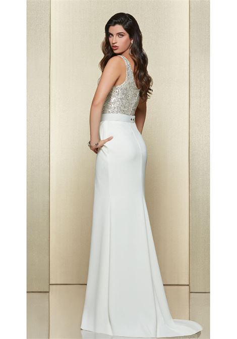 Abito lungo con cintura gioiello Impero Couture IMPERO | Abiti | FU21545