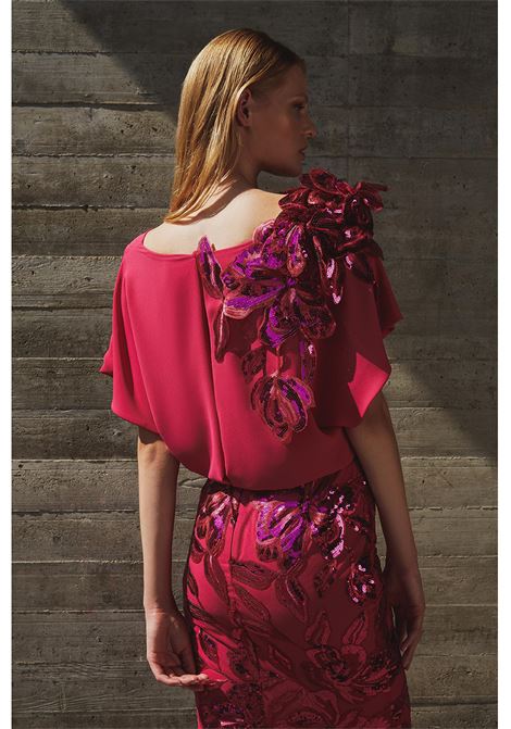 Tubino con gonna lavorata Maestri MAESTRI | Abiti | 4943FUXIA