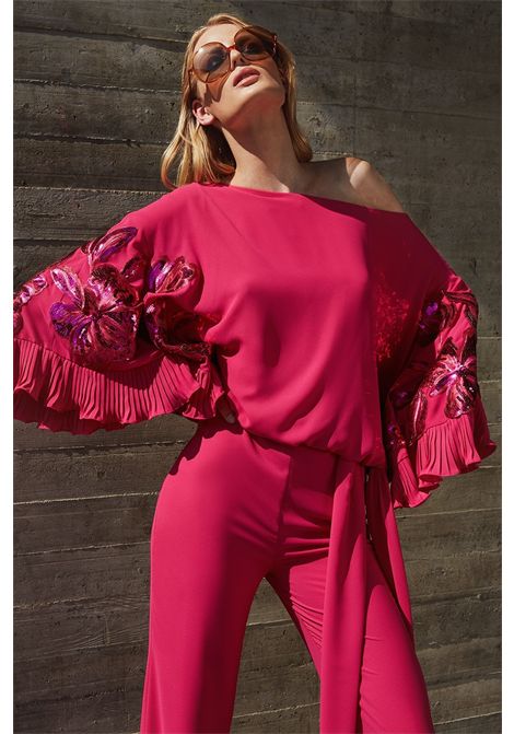 Coordinato casacca e pantalone palazzo MAESTRI | Abiti | 4944FUXIA
