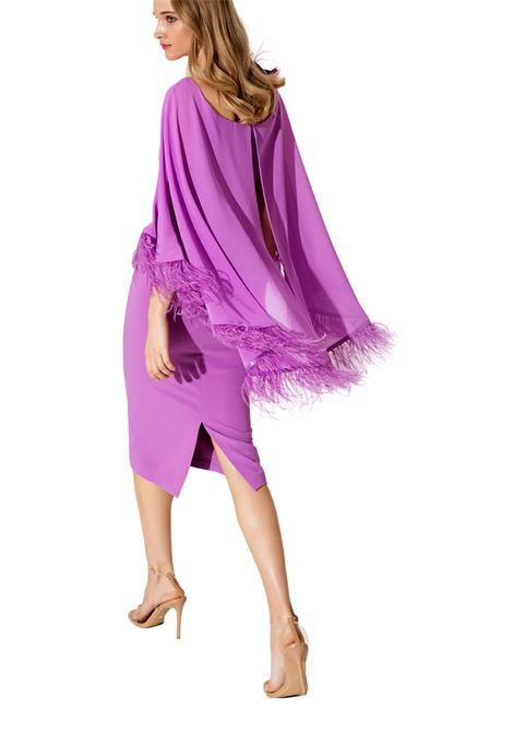Tubino tinta unita con mantella ALLURE | Abiti | 4261PURPLE