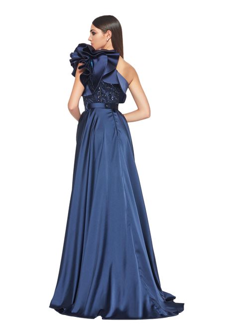 Abito monospalla con cintura Impero IMPERO | Abiti | BL4744CAMPIONE