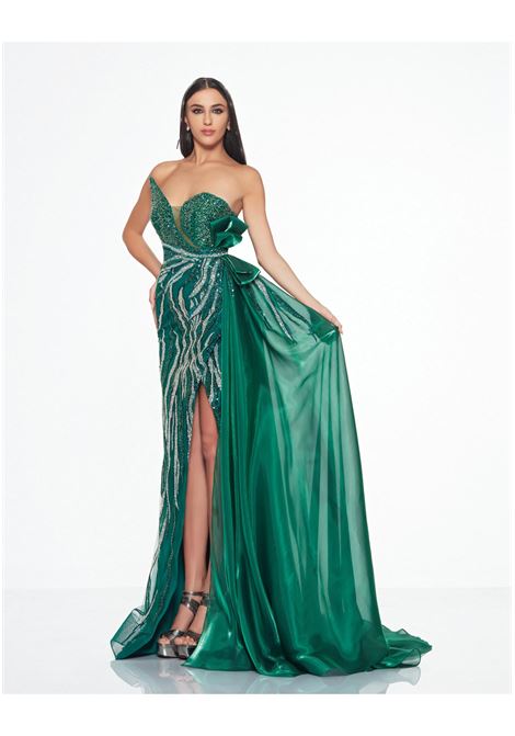 Long dress with panels and applique Impero  IMPERO | dress | MC928CAMPIONE