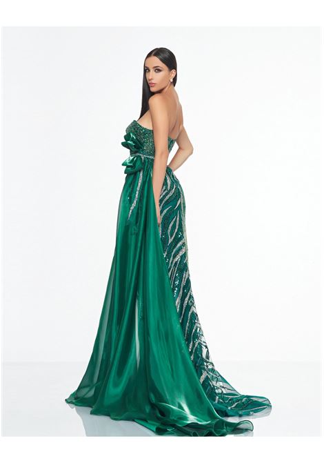 Long dress with panels and applique Impero  IMPERO | dress | MC928CAMPIONE