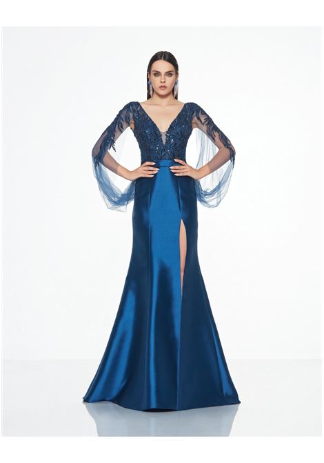 Mermaid-style long dress with built-in stole Impero IMPERO | dress | MH22104CAMPIONE