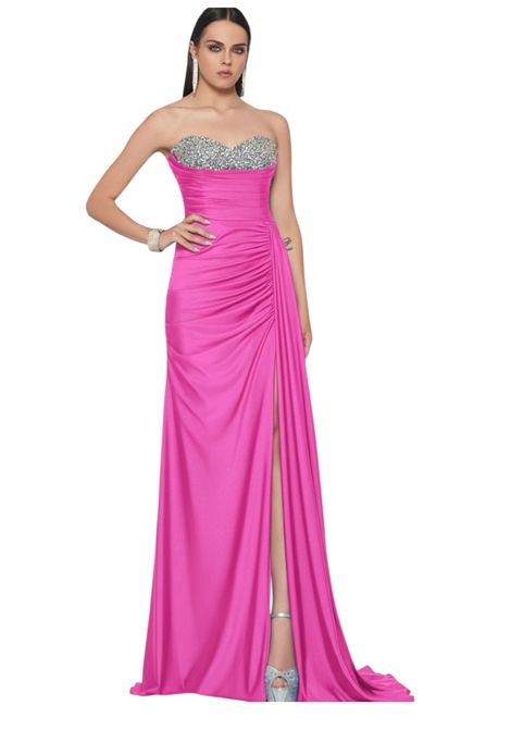 abito lungo con applicazioni allo scollo IMPERO | Abiti | OYD13/21910