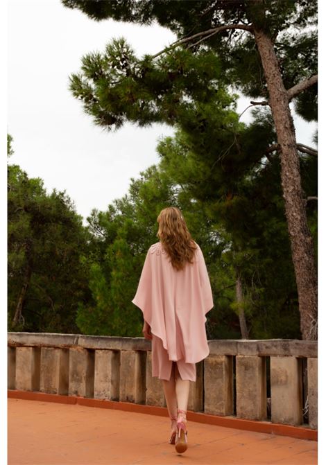 Knitted sheath dress with matching cape Maestri MAESTRI | dress | 5047NUDE