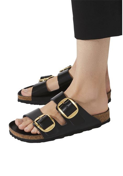Arizona Big Buckle Natural patent leather BIRKENSTOCK | shoes | 1021476BLACK