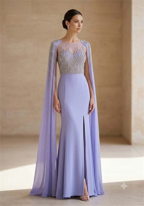 Mermaid long dress with worked bodice KUEA | dress | 1932LILLA