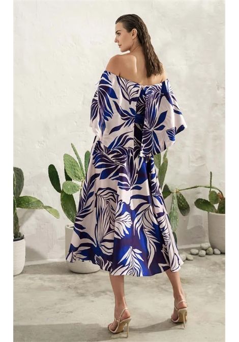 ABITO MIDI A FANTASIA IN SATIN MISCHALIS | Abiti | 863502UNIC