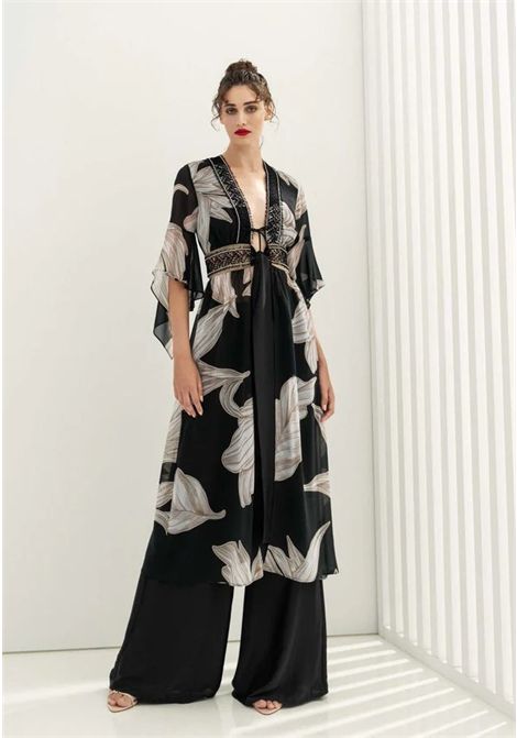 Coordinato caban lungo e pantalone palazzo MISCHALIS | Abiti | A311622