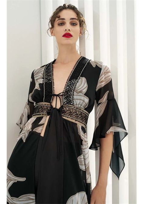 Coordinato caban lungo e pantalone palazzo MISCHALIS | Abiti | A311622