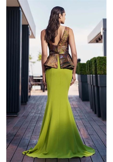 Coordinato corpetto microfantasia e gonna a sirena MISCHALIS | Abiti | M311283