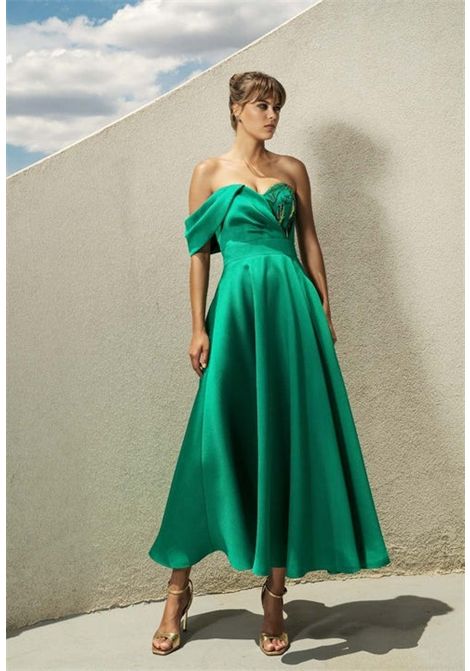 Abito longuette in tessuto rasato MISCHALIS | Abiti | M387509